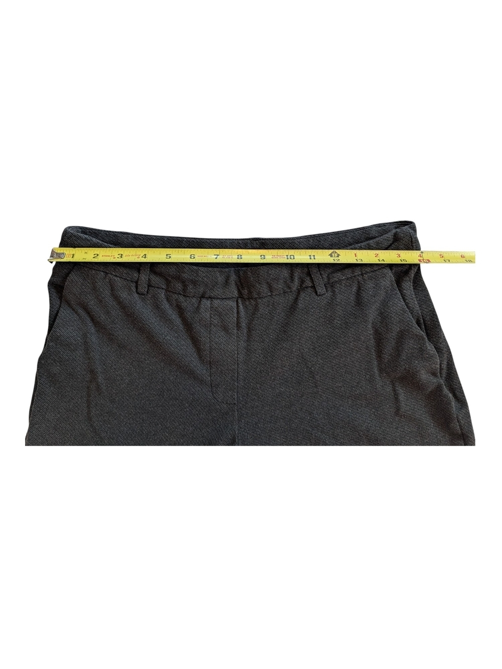 Dalia Charcoal Black Textured Pull-on Pointe Dress Pant - Picture 5 of 8